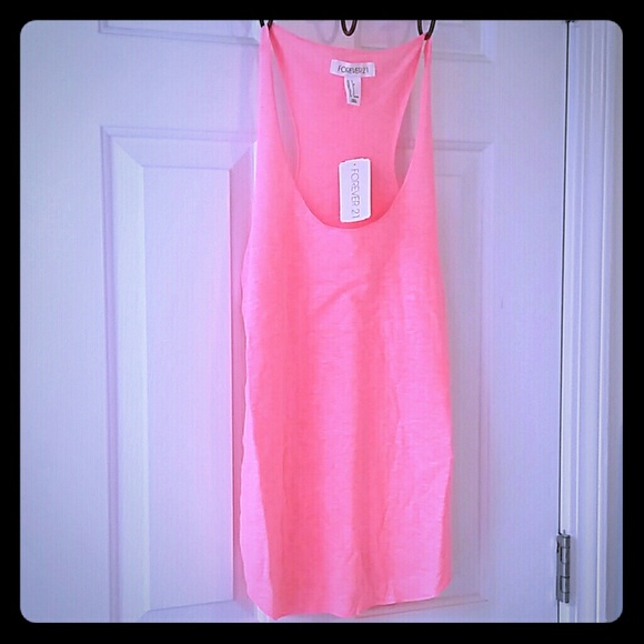 Brand new With Tags! Neon Pink Coral Tank Soft Sm