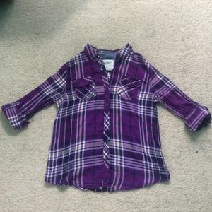 Purple stripped flannel