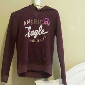 Burgundy and pink A&E hoodie