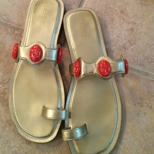 Gold and orange sandal