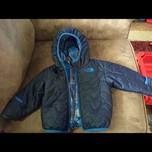 6m-12m north face coat reversible