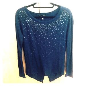 Aqua by Bloomingdales Jewel-Embellished Knit Top