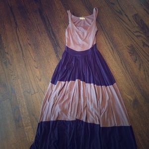 Urban Outfitters Navy and grey maxi dress