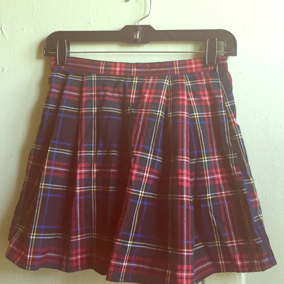 Plaid skater skirt