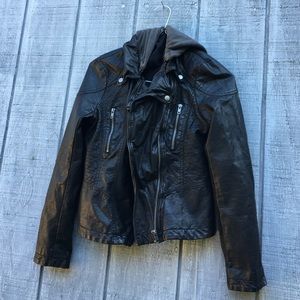 Free people vegan leather jacket size 6