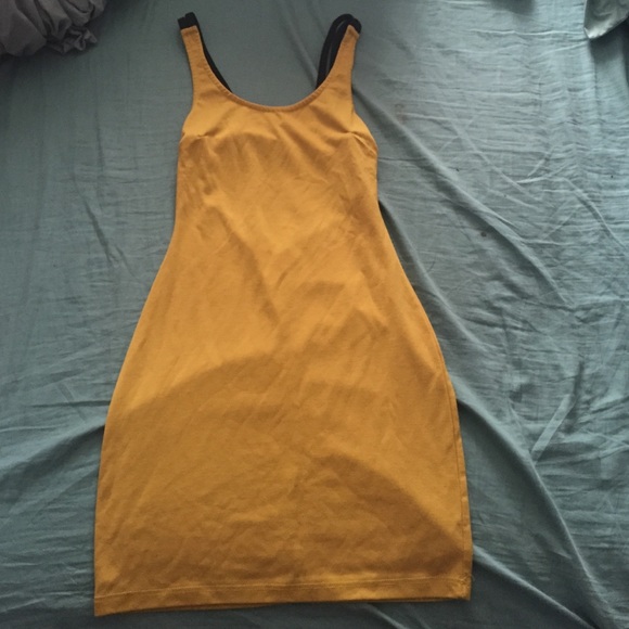 Mustard yellow dress . Size small ! Worn once .