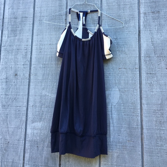 Navy blue Lululemon workout top