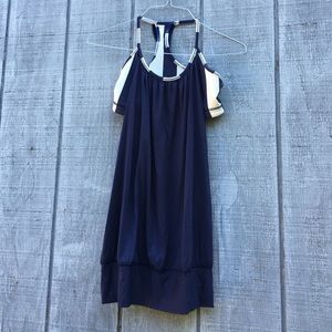 Navy blue Lululemon workout top