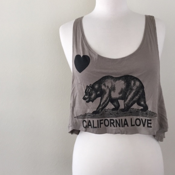 Michele Tops - California Love Crop top/ Muscle Tee