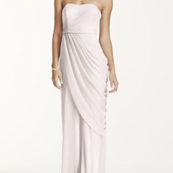 Grecian-style long chiffon dress