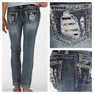 Women's Miss Me skinny jeans, lightly worn
