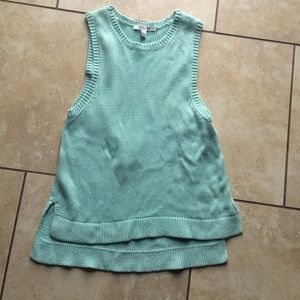 Mint green knit tank top