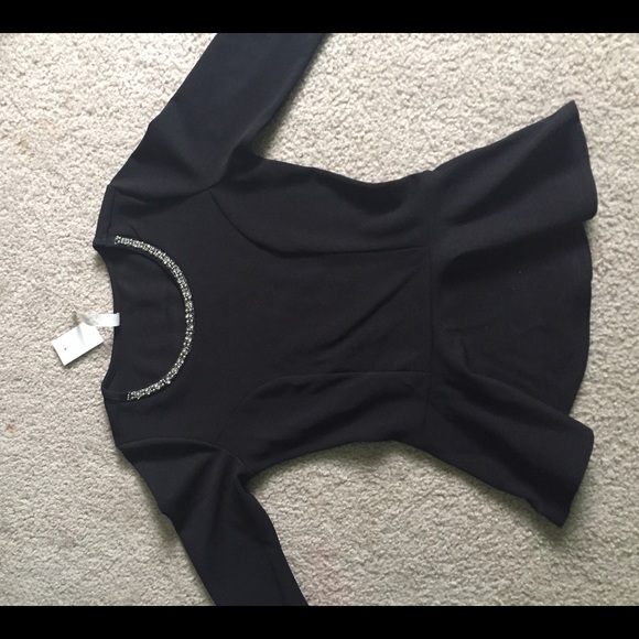 Black peplum top