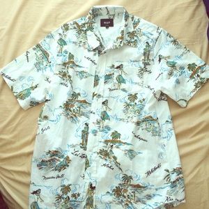 Huf Hawaiian shirt sz medium