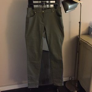 Olive high rise skinny jeans