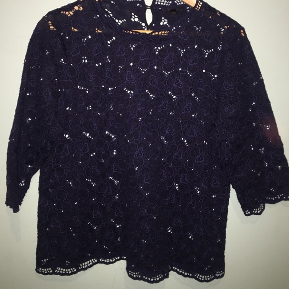 Navy blue blouse.
