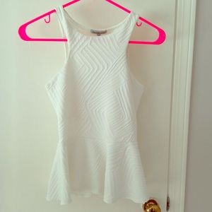 White high neck peplum blouse🌷