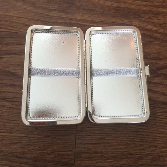 Silver business card holder