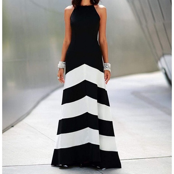 Cute black & white maxi