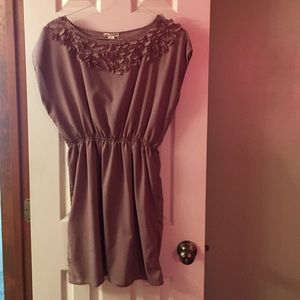 Tan Flower Dress