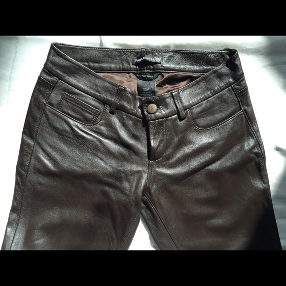 Paige Black Label Hyde Park Skinny leather pants
