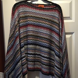 Missoni zigzag poncho $75. Retails for $300