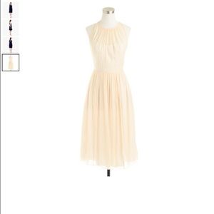 J.Crew Megan Dress - Champagne Silk Chiffon - Sz 8
