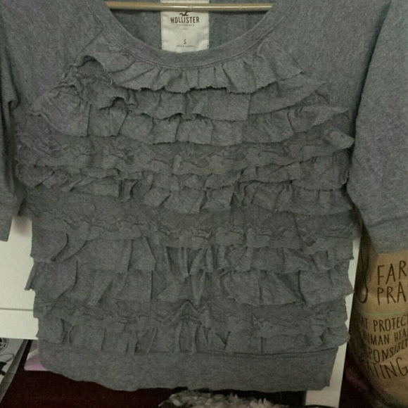 Hollister ruffled shirt