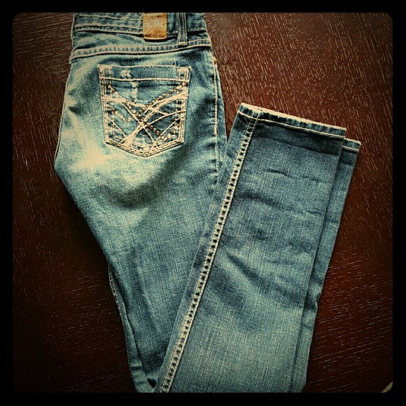 Bke buckle skinny jeans 27