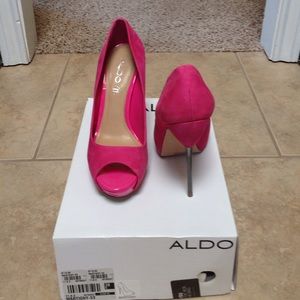 Hot pink Aldo stilettos.