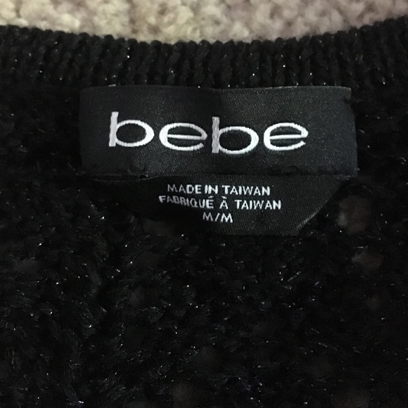 NWOT Bebe mesh tunic sweater - Picture 2 of 3