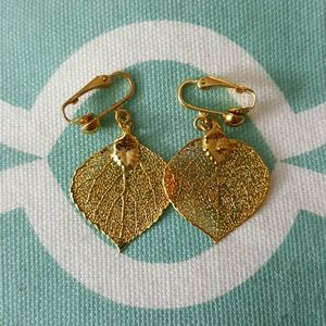 Clip On Gold Leaf Earrings ALL EARRINGS 3/ $10.00