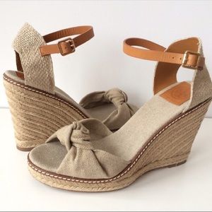 NEW Tory Burch Macy Espadrilles Wedge Size 6.5