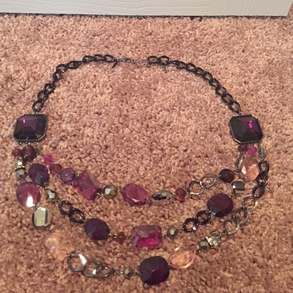 Lane Bryant Purple Stone Necklace