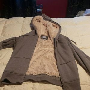 Aqua Faux Fur Lined Hoodie