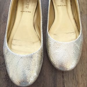 JCrew Metallic Flats Size 6.5