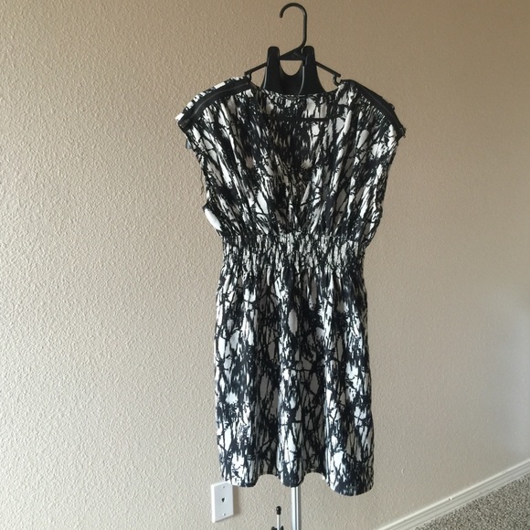 White& black dress