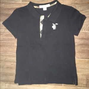 🚫🚫SOLD🚫🚫 Boys black Burberry polo 3T shirt