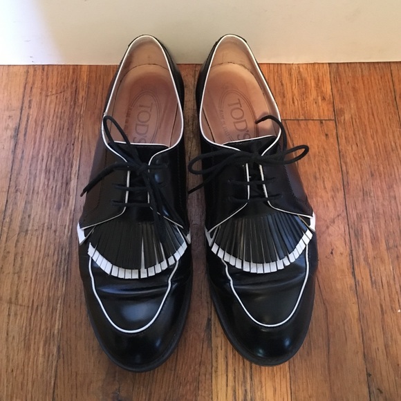 Tod's fringe lace-up derby shoes- sz 36.5