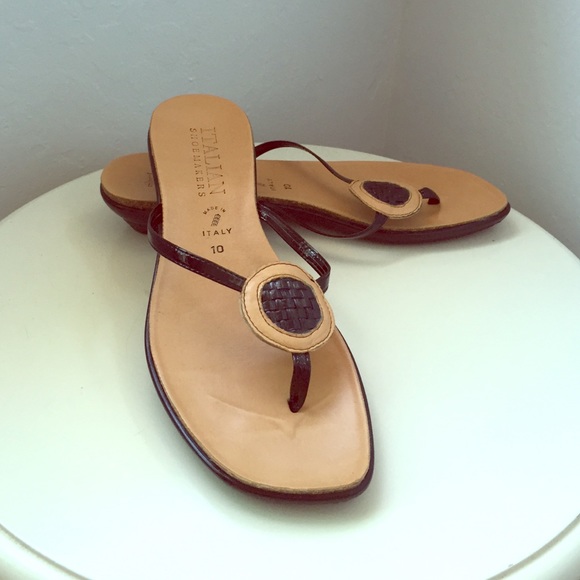 Genuine Italian leather sandals never worn