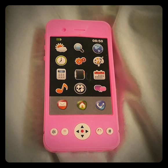 Cute kids play phone