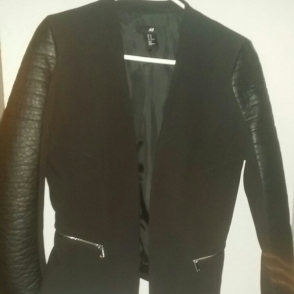 Faux leather H&M blazer