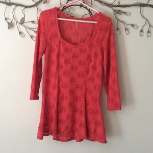 Free People Coral Top - NWOT