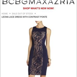 BCBGMaxAzria Leona Lace Dress with Contrast Ponte