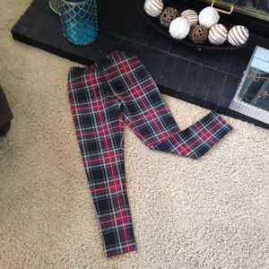 Plaid leggings