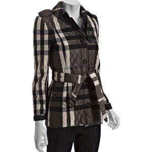 Burberry London Beat Check Jacket Grey Size 2