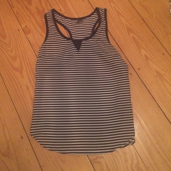 Silence + Noise Striped Racerback Top