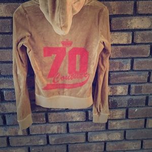 Authentic Juicy Couture velour zip up size S