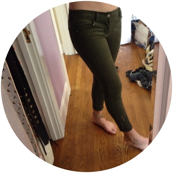 Cropped Olive Green Pants