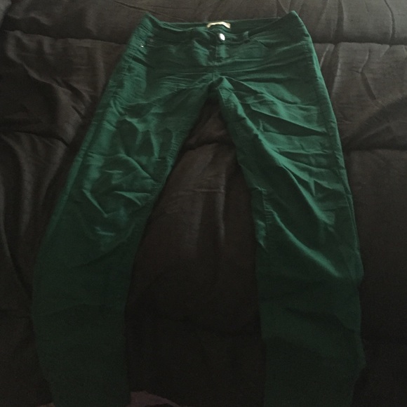Dark green skinny pants